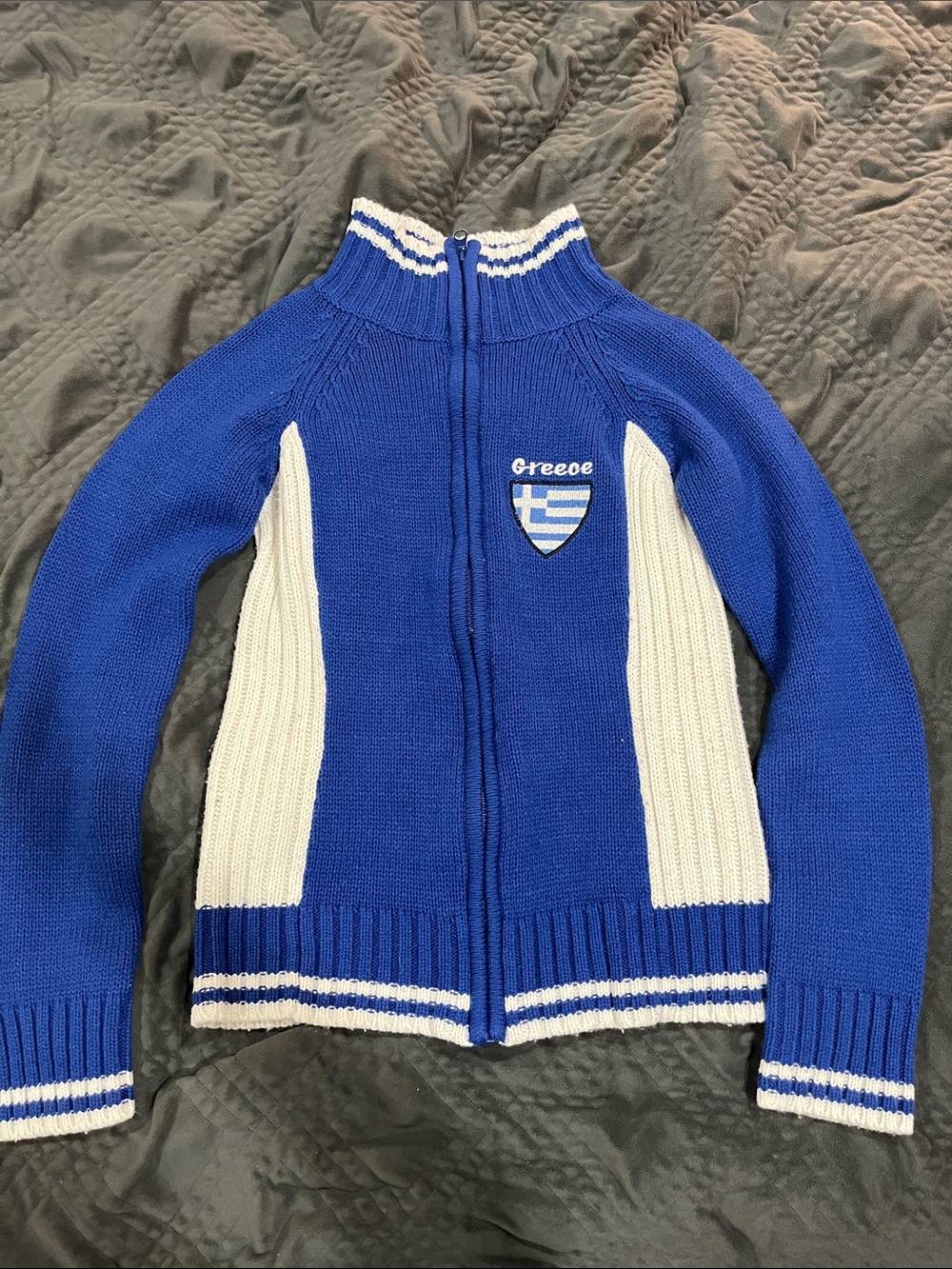 💙Greece Cable Knit Zip-up💙